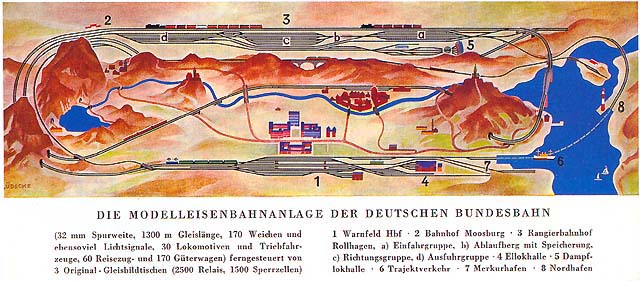 Modelleisenbahn an der Deutschen Verkehrsausstellung von 1953