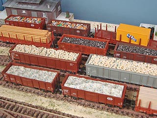 Ladegüter für verschiedene Güterwagen