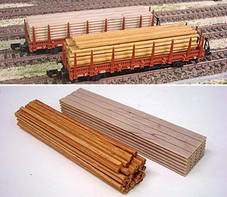 Rungenwagen: Ladegut Holz